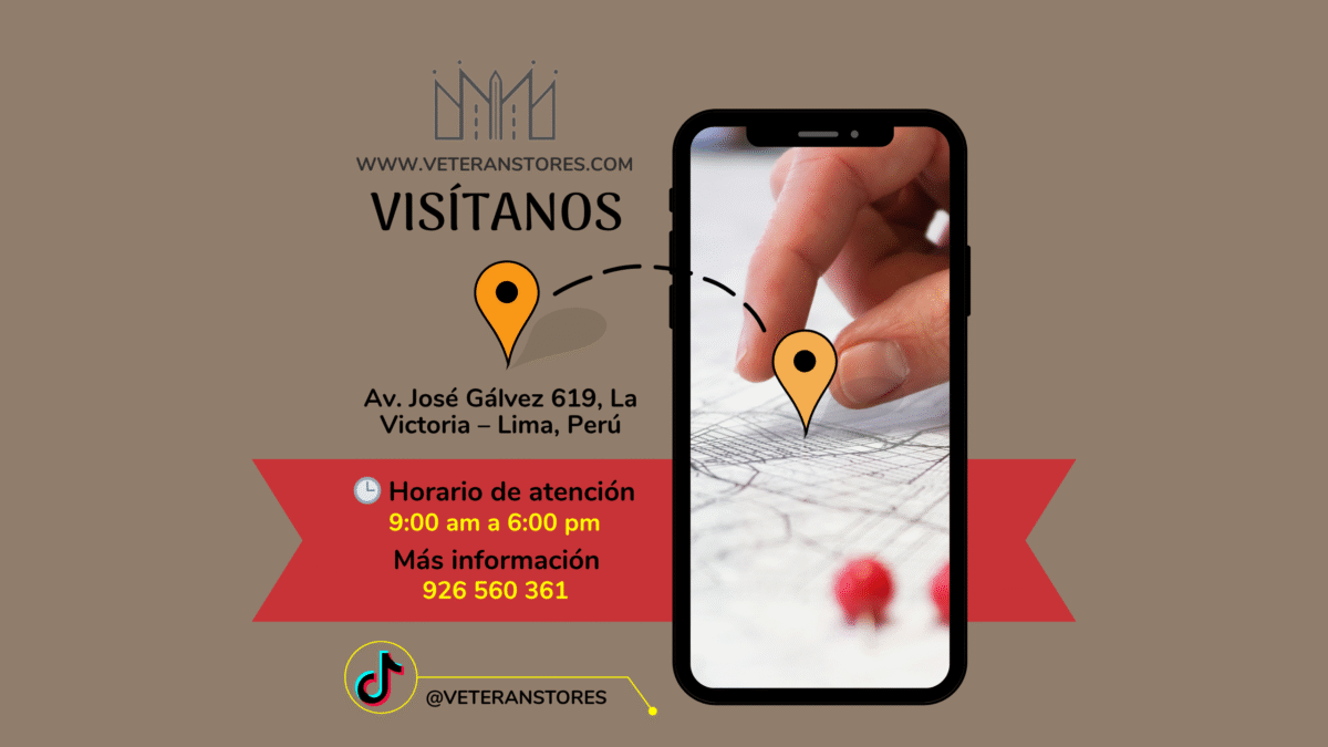 📍 Nuestra Dirección Nos encontramos ubicados en: Av. José Gálvez 619, La Victoria – Lima, Perú Si deseas realizar una compra presencial, recoger un pedido previamente coordinado o hacer una consulta directa, puedes visitarnos en nuestro local. Te recomendamos coordinar previamente vía WhatsApp para brindarte una mejor atención y asegurarnos de que el producto esté disponible. 🕒 Horario de atención presencial: De lunes a domingo, de 9:00 a.m. a 8:00 p.m.
